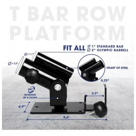 Yes4All Plataforma Landmine Base Barra Remo Press Curl Gym Ejercicio