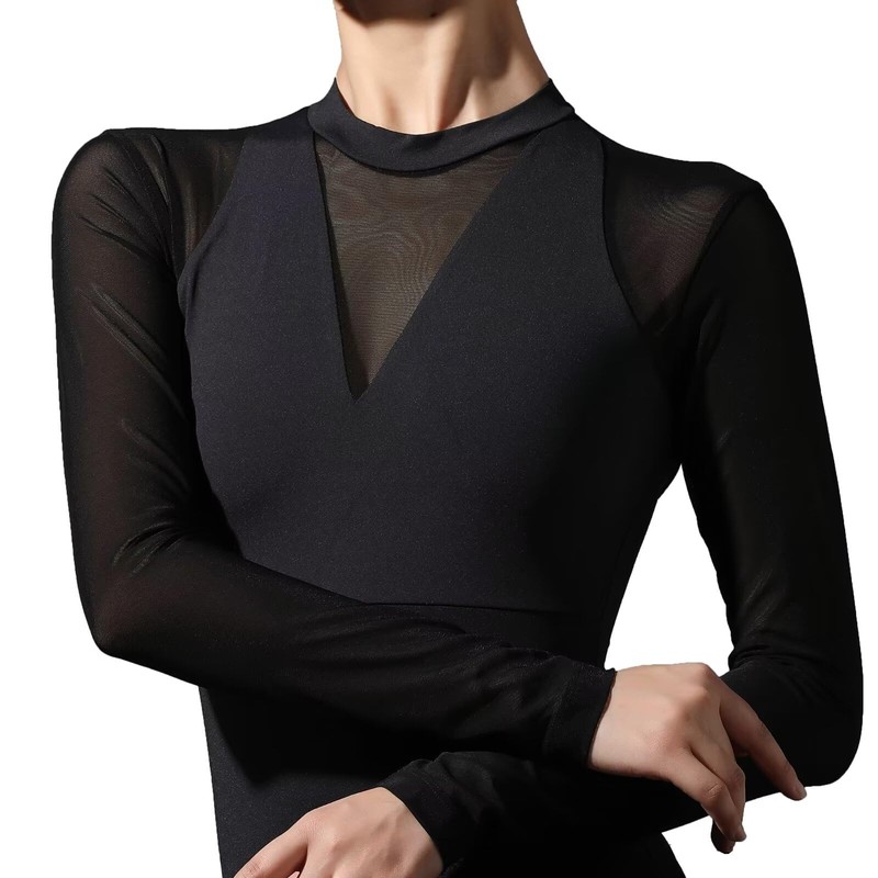 s.lemon Ballet Body Women's Adult Long Sleeve Lace Ballet Jersey,