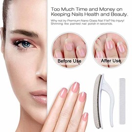 Búakso - Buffers de uñas naturales para uñas artificiales, uñas artificiales y gamuza limpiadora, todo en un solo paso, kit de limpieza de uñas natura