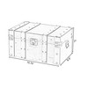Vintiquewise Natural Wooden Style Trunk with Handles, Small