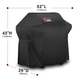 Kingkong 7106 Cover for Weber Spirit 200 and 300 Series Gas Including Grill Brush, Tongs and Thermometer
