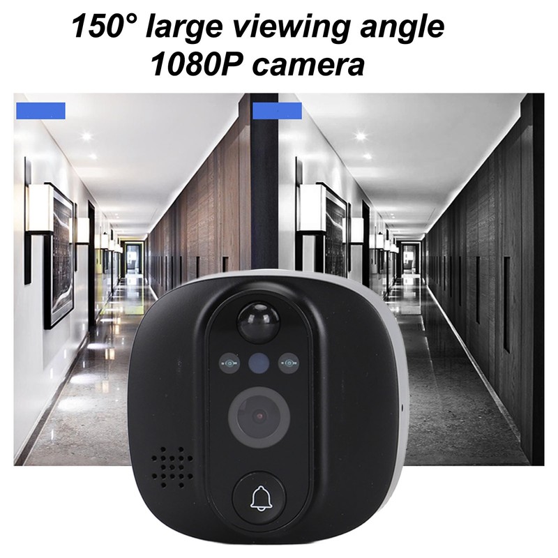 4.3inch Peephole Camera 1080P WIFI Front Door 150 Degree Wide