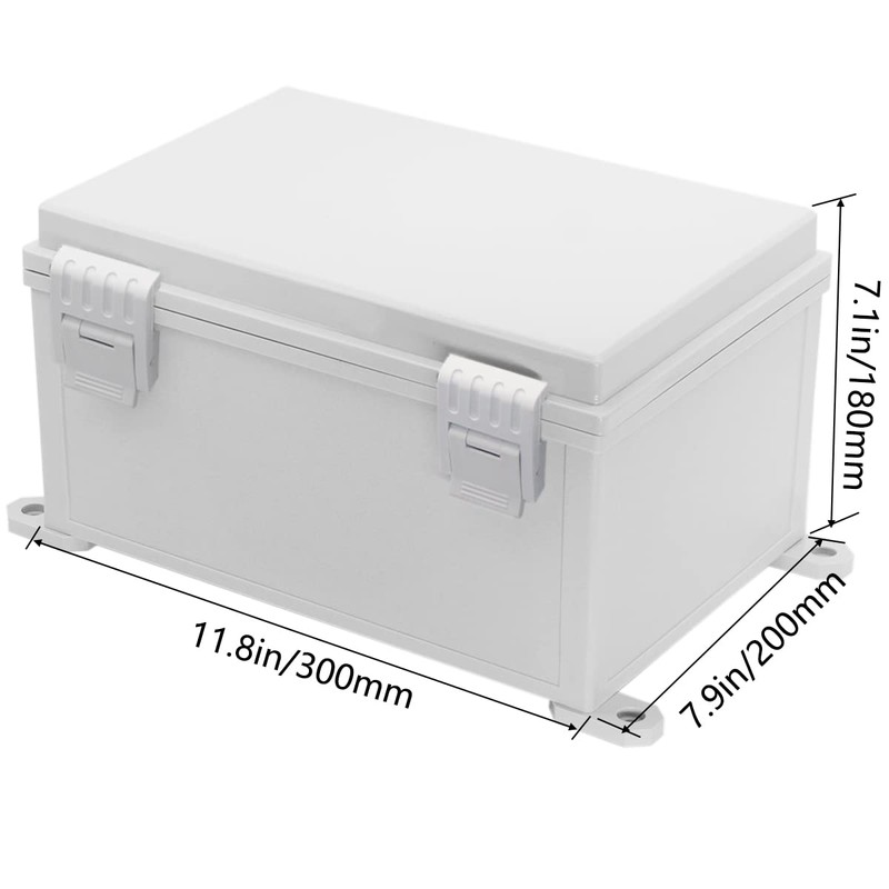 Zulkit Junction Box ABS Plastic Waterproof IP65 Electrical Boxes Hinged