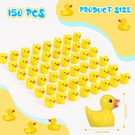 Guiqulai 150 Pcs Yellow Mini Ducks Tiny Miniature Ducks Mini Animals for Family Crafts Aquarium Garden Landscape Dollhouse Ornament Potted Decorations DIY