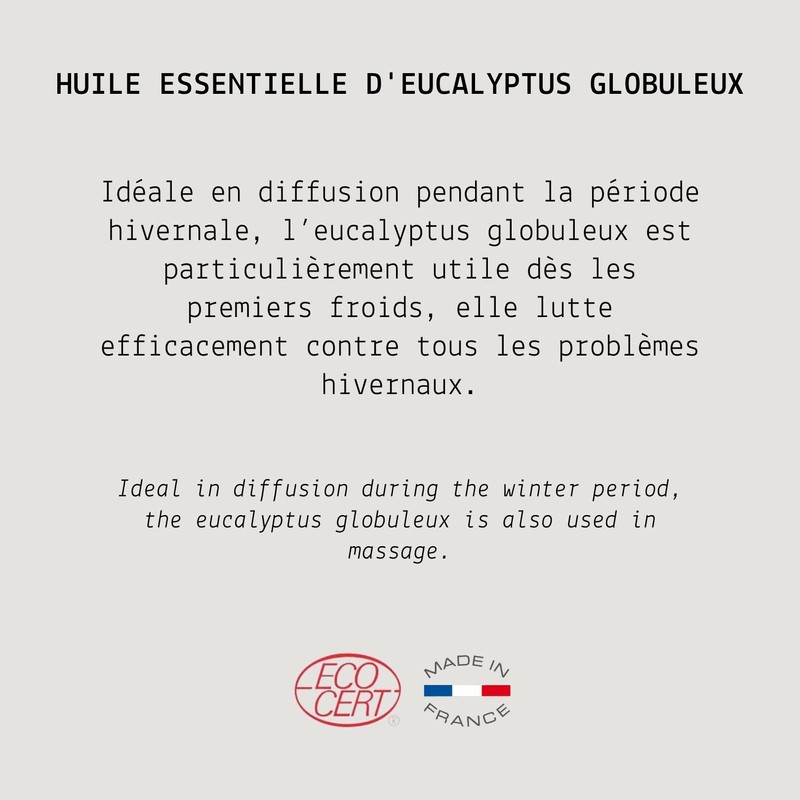 Organic Globular Eucalyptus Essential Oil - MY COSMETIK - 10ml