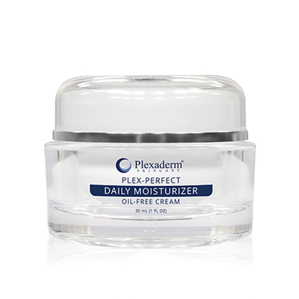 Plexaderm Daily Face Moisturizer - Hyaluronic Acid for Deep Hydration - For All Skin Types, Fragrance-Free, 1 fl oz