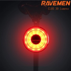 RAVEMEN CL05Bike Taillight Bicycle Rear Light Rechargeable Smart Sensor Flashing