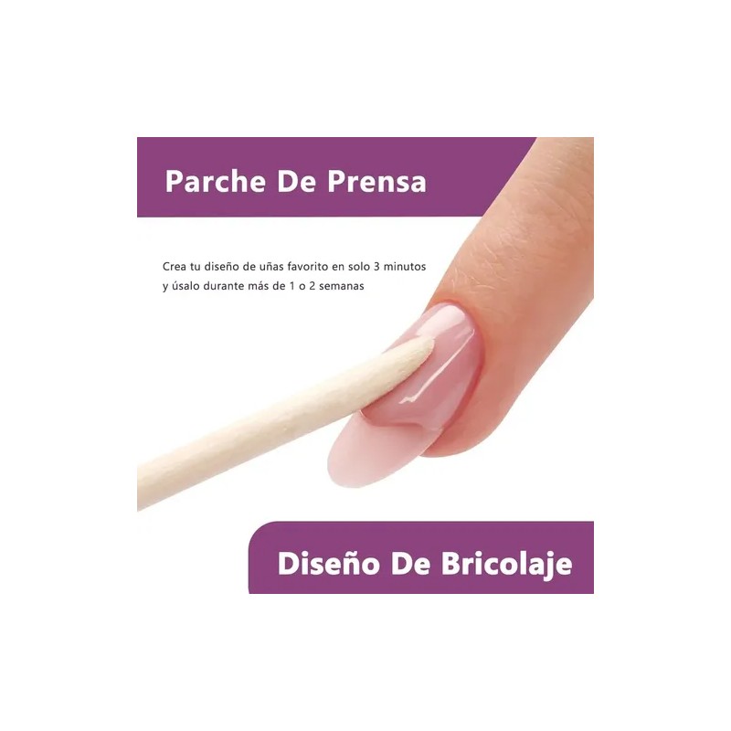 Hojas Pegatinas Uñas Gel Envoltura Completa Pegatizas 3 Pcs