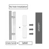 bepisof 2Pack Self-Adhesive Drawer Handles Stick On Cabinet Pulls Aluminum