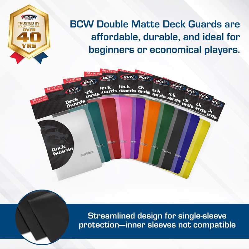 BCW 1000 Double Matte Deck Guard Card Sleeves | Assorted