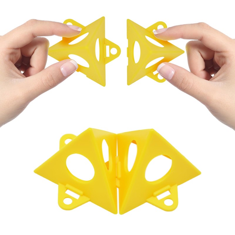 Pack of 40 Painters Pyramid Stands, Triangular Pyramid Stands, Yellow