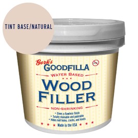 Water-Based Wood & Grain Filler - Neutral Base - 1 Gallon by Goodfilla | Replace Every Filler & Putty | Repairs, Finishes & Patches | Paintable, Stainable, Sandable & Quick Drying