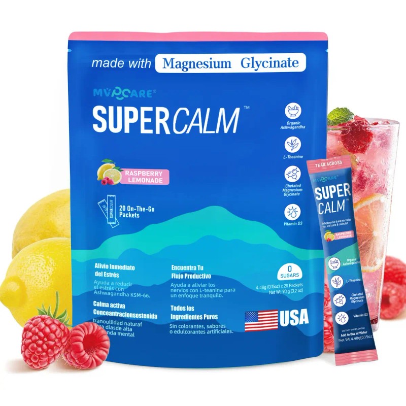 Mvpcare Supercalm Ksm Suplemento Cortisol Glicinato Magnesio Mantenga Eficazmente Niveles
