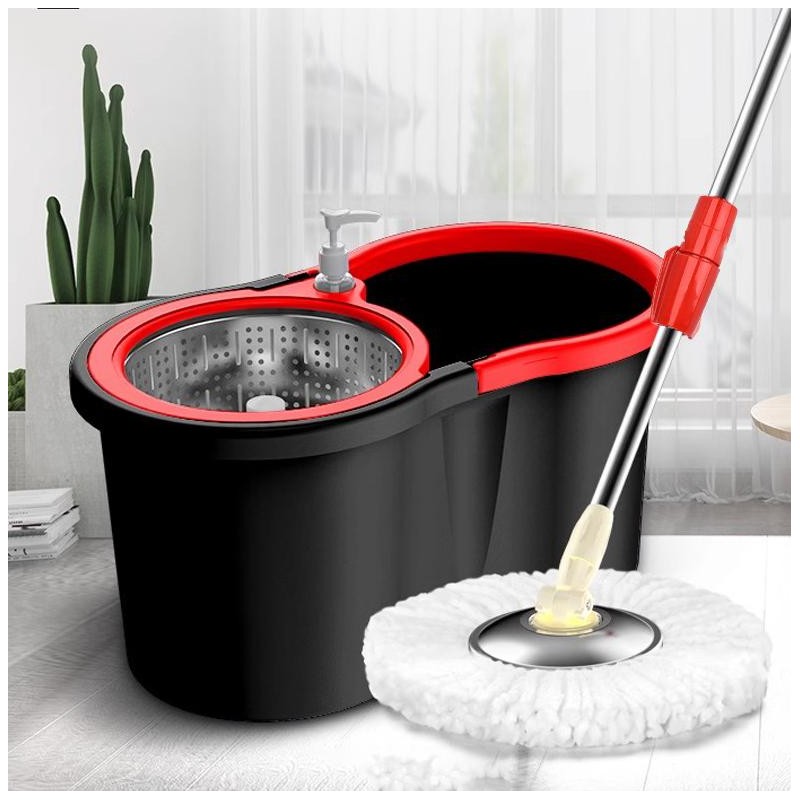 Colorful 360° Spin Mop and Bucket Set with 3 Microfiber