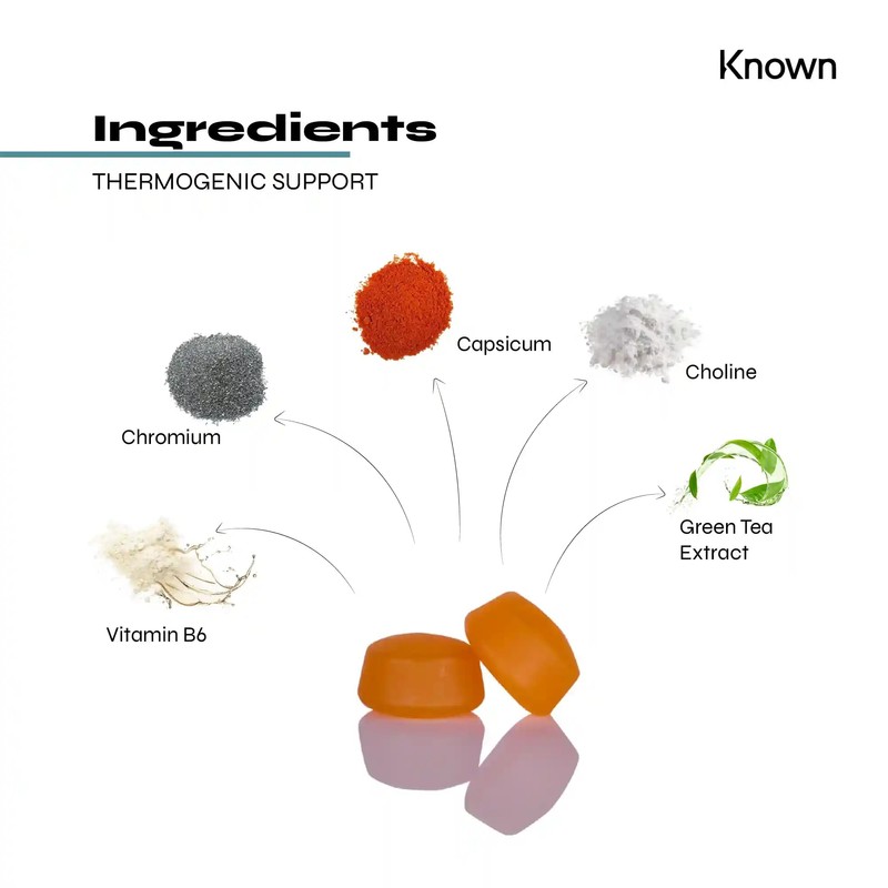 Known Tasty Thermogenic Support Gummies - Vitamin B - Metabolism
