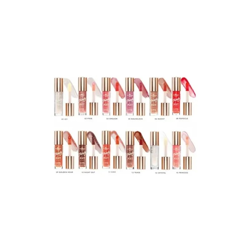 Italia Deluxe Thirsty Pout Pack 12 Unidades Brillo Labial