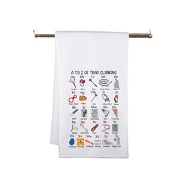 Trad Climber Gift Rock Climbing Lover Gi ft Trad Climbing Alphabet Kitchen Towel Sport Climb Lover Bouldering GIF t (Trad Climbing CA)