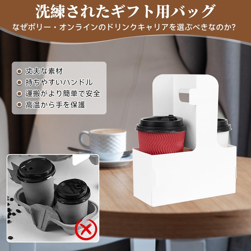 Drink Carrier with 20 Handles (For 2 or 4 Cups),