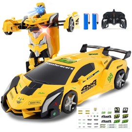 Carox OX06 RC Car for Kids, LED Included, Robot Transformation, 2 in 1 Demo Mode, 360° Rotation, 2.4 Ghz Operation, 60 Minutes, Toy, Elementary School Students, Birthday Gift, Japanese Instruction