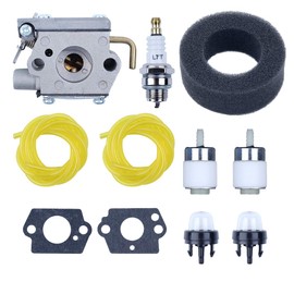 WT-827 Carburetor with Primer Bulb Air Filter Fuel Filter Kit for Yard Man Machines YM70SS 120R 121R 2800m Y28 Y725 YM1000 YM1500 YM320BV YM400 MTD Bolens BL100 BL150 BL250 BL410 Weedeater