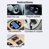 Portable Auto Air Pump Compressor Tire Inflating Tool with 3