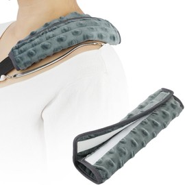 HapiPoppy 2Pcs Arm Sling Padding for Neck Arm Sling Strap Cushion Neck Pad Cushions Shoulder Brace Carry Strap Pads Elbow Wrist Injury Support Strap Padded Women Men Minky Dot Dark Gray
