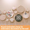 96 Pcs Christmas Embroidery Hoop Set Beige Linen Fabric