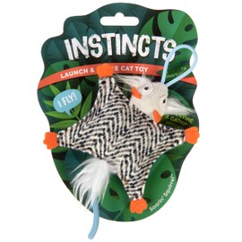 SmartyKat Instincts HappyNip Soarin' Squirrel Crinkle Launcher Plush Interactive Cat Toy, Contains Catnip & Silvervine - Multicolor, One Size