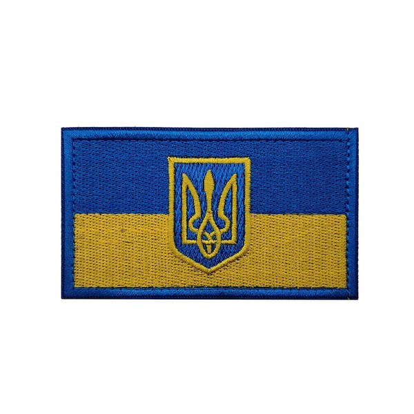 Ukraine Flag Patches Embroidered UKR Country Coat of Arms Badge Ukrainian National Flags Tactical Armband Emblems for DIY Backpacks Hat Team Military Uniform