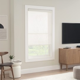 ECLIPSE Solar Modern Cordless Light Filtering Privacy Window Roller Shade for Bedroom or Living Room (1 Pack), 23 in x 72 in, Snow