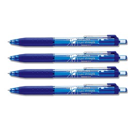G.T. Luscombe Paper:Mate INK Joy Fast Drying, No Bleed, Comfort Rubber Grip, No Smear For Bible Study, Journaling, Ballpoint Writing Pen, The Joy of the Lord is Your Strength, Pack of 4, Blue