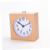 Mobestech Creative Wooden Square Alarm Clock with Night Light Snooze