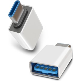 5 Plus Group USB C to USB A 3.0 Adapter [2 Pack], USB A 3.0 Female to USB-C Male for MacBook Pro,Galaxy,Type-C Phones and Tablets, Other USB Type-C Devices White