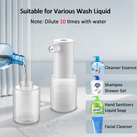 Foaming Soap Dispenser,Electric and Rechargeable,Refillable Foam Hand Dispenser for Kitchen Sink & Bathroom Countertop,Dish foamer Soap Dispenser,Pet Bathing Foamer Sprayer