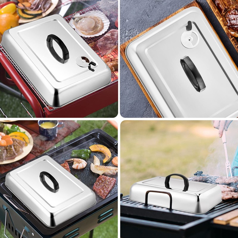 3Pcs Basting Cover for Griddle Heavy Duty, Leonyo Large 13"