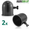 AGRISHOP 2x Tow Bar Ball Cover Black Plastic Φ50mm Trailer