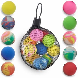 Antevia Set of 10 Bouncy Balls for Children, Multi-Colour, in Transport Net | More than 10 Models | Children's Birthday Games (Bouning)