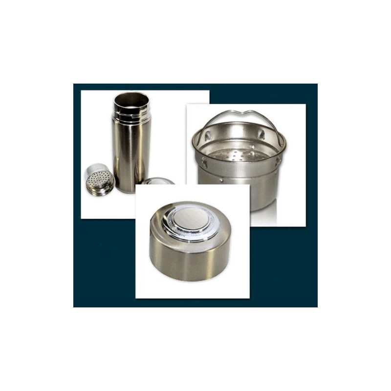 Alkalische Wasserflasche in silber