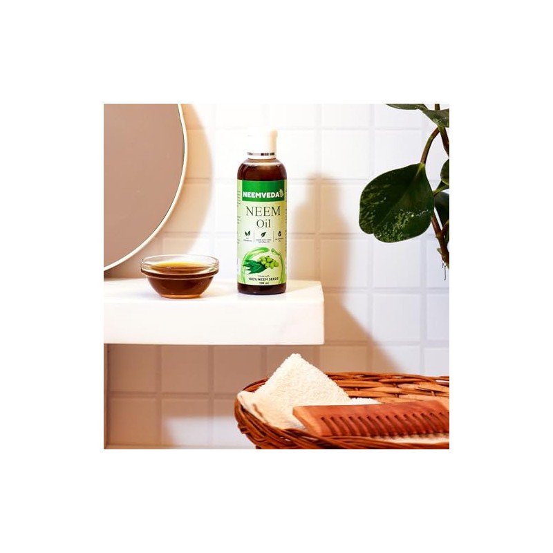 Virgin Neem Oil, 100 ml, Cold Pressed Pure Unrefined Oil