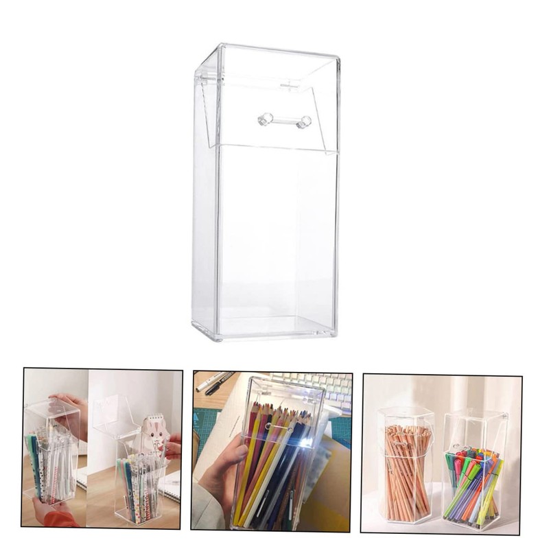 MERRYHAPY 2pcs Nordic Style Transparent Storage Box Multifunctional Lipstick Storage