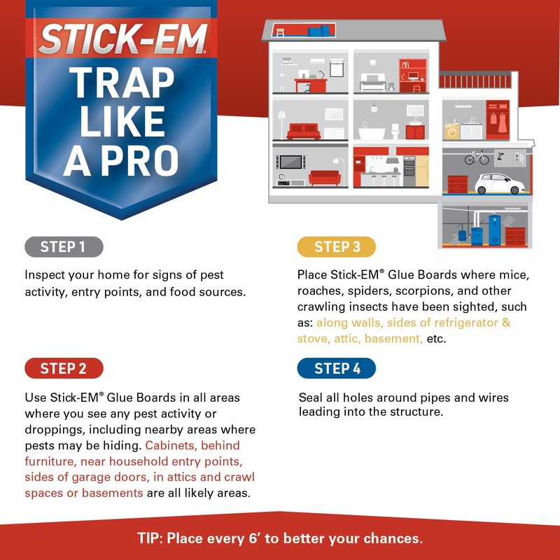 Stick-Em Mouse & Insect Glue Trap – Effective Indoor Rodent