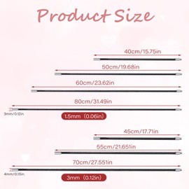 TPTGIAR 7 PCS Leather Necklace Cord with Clasp, 15/30mm Wide Men's Necklaces Cord, Leather Cord Necklace for Men, Waterproof Black Chain Cord for DIY Bracelet Necklace Jewellery Craft