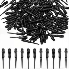 SCROLIEY 150 Pieces Plastic Darts for Electronic Dartboard Darts Plastic Dart Tip for Electronic Dartboard (Black)