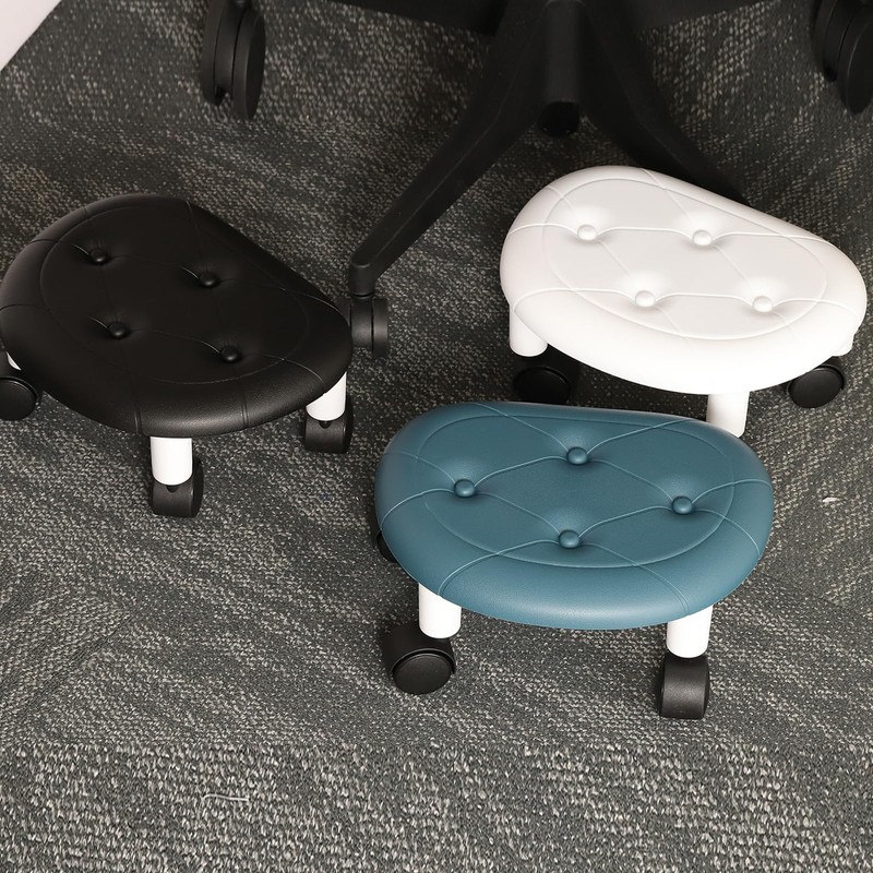 PATIKIL Low Rolling Stool with 360°Swivel Wheels for Cleaning Kitchen
