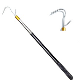 Canlaten·U Snake Hook Grabber Tool - 60 Inches Extensible Stainless Steel Reptile Catcher Stick Telescoping Pole