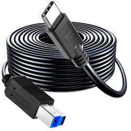 YOTETION USB C to USB B 40FT Cable， 3.0 USB Type C Cable Compatible with Docking Station, External Hard Drivers, Scanner and More