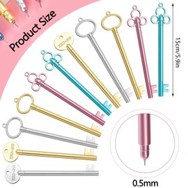 BEANPRECOY 30 Pcs Neutral Pens, Vintage Key Shape Gel Pen, 0.5 mm Ballpoint Pen, Durable Retro Creative Gel Pen, Cute Mini Black Marker Pen for Home, School, Office