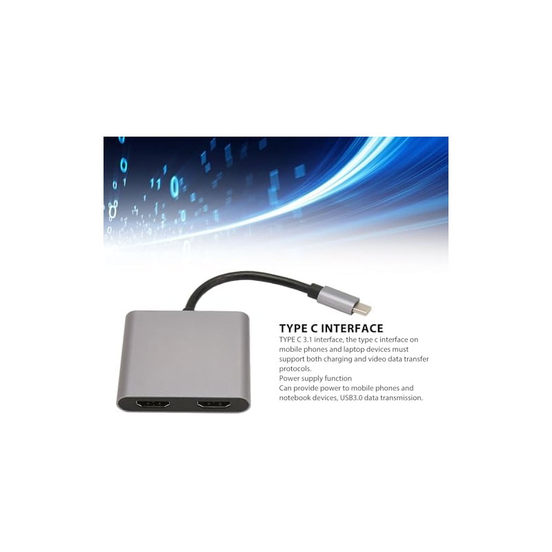 Dilwe Adaptador USB C a HDMI, Convertidor Adaptador de Video