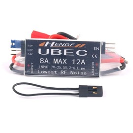 HENGE 8A UBEC Output 5V / 6V 6A / 8A Max 12A Inport 7V-25.5V 2-6S Lipo / 6-16 Cell Ni-Mh Input Switch Model BEC for RC Drone