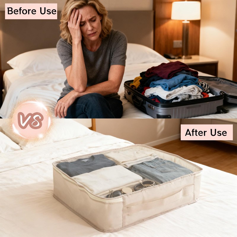PEDOBALI 14 Pcs Packing Cubes for Suitcase Mesh Clothes Organizer